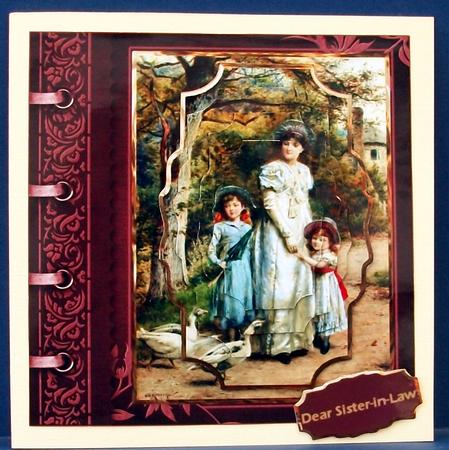 A Walk in the Park Card Front with Shaped Layers by Cheryl French
