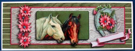Pretty Horses Dl Card by Cheryl French