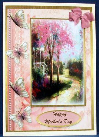 Lovely Garden and Butterflys by Cheryl French