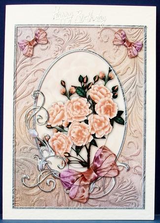 Peach Opalescent Bouquet Pyramid by Cheryl French