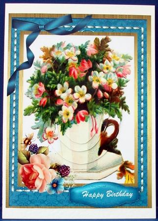 Lovely Flowers in a Tea Cup by Cheryl French