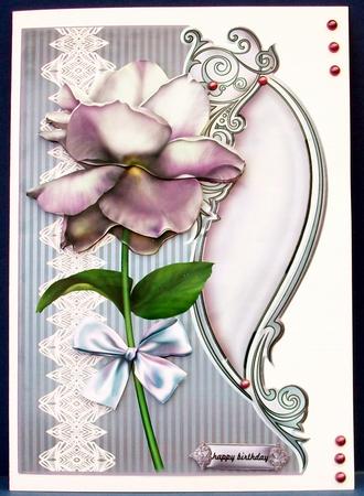 Over the Edge Bleu Roses by Cheryl French