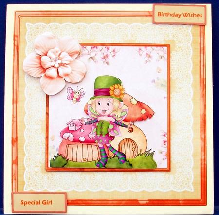 Fairy Emma Card with Decoupage by Cheryl French