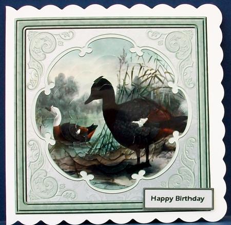 Ducks Swimming, Card and Petal Stackers by Cheryl French
