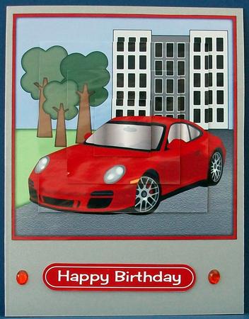 Red Porsche Topper by Cheryl French