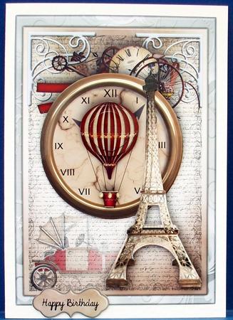 Paris Time Male Card by Cheryl French