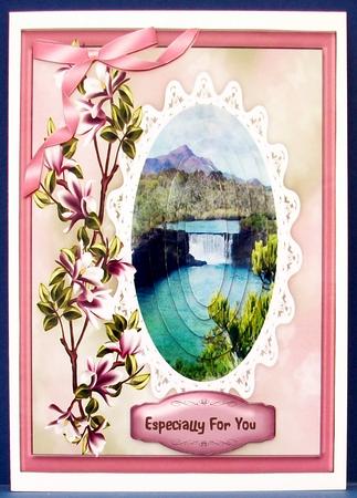 Lovely Pyramid Water Fall and Magnolias  by Cheryl French