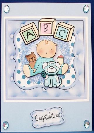 It's a Boy Card Topper by Cheryl French