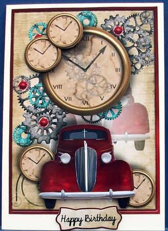 Car O'clock Male Card by Cheryl French
