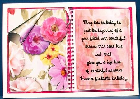 Open Book Birthday Greetings by Cheryl French