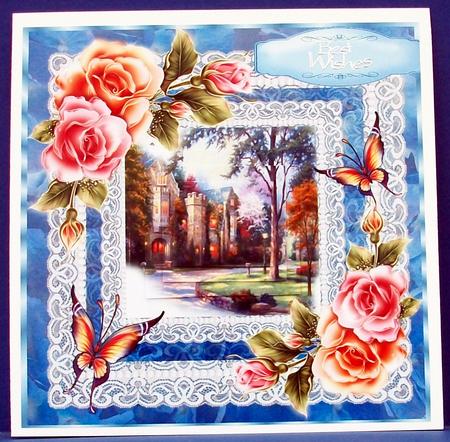 Beautiful Castle All Lite Up by Cheryl French