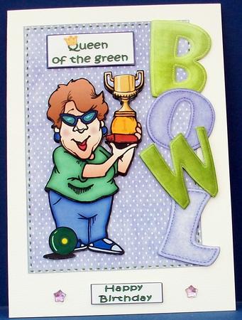 Queen of the Green Crown Bowling Over the Edge by Cheryl French