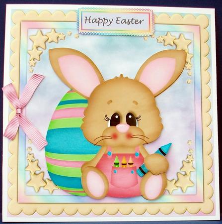 Gorgeous Brown Bunny with Crayons 8x8 Mini Kit by Cheryl French