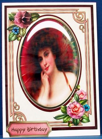 Gorgeous Vintage Lady with Camellias by Cheryl French