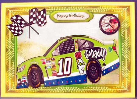Lovely Go Daddy Go Car Rally Card  by Cheryl French