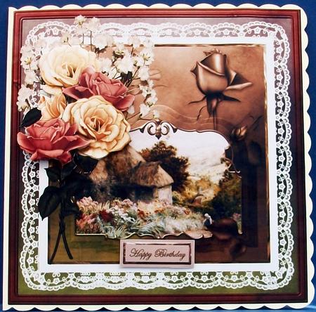 Country Cottage View 8x8 Card Mini Kit by Cheryl French