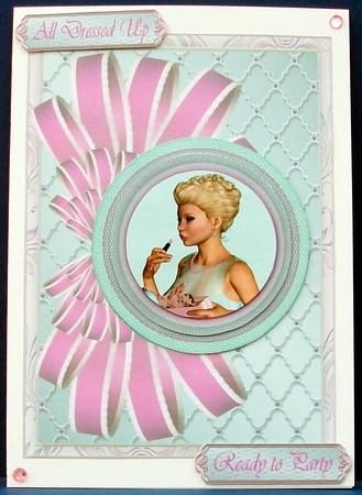 Ready to Party Bow and Circle Pyramid Card by Cheryl French