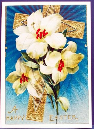 Vintage Easter Lilies Oval Pyramid by Cheryl French