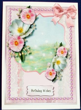 Lovely Dog Roses and Pearls by Cheryl French