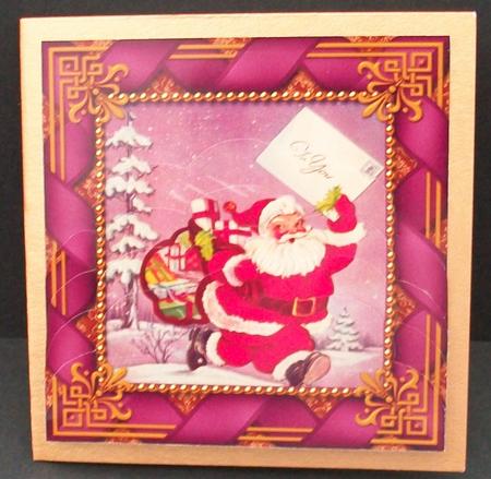 Santas Letter One Edge Scallop Bottom Stacker by Cheryl French