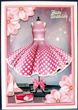 Pink Polka Dot Dress by Cheryl French