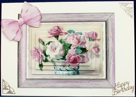 Pink Roses in a Bowl Pyramids by Cheryl French