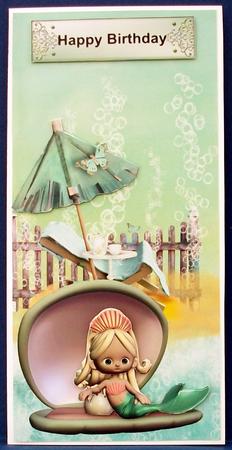 Mermaid Standard Dl Card by Cheryl French