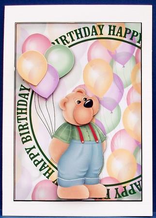 Birthday Bear Card Topper by Cheryl French