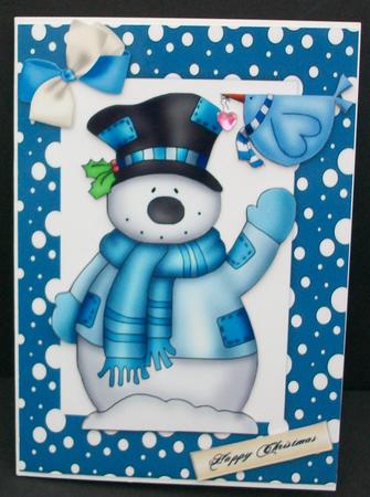 Snowman with Little Bird by Cheryl French