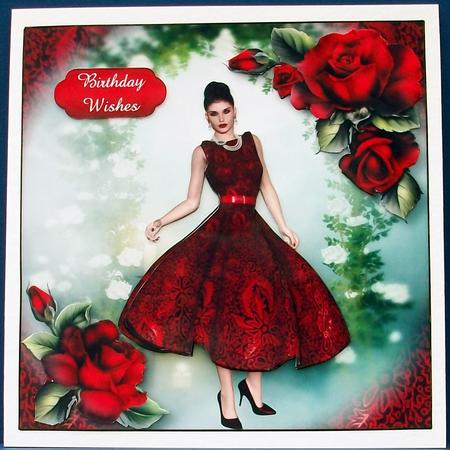 Vintage Summer Dress in Scarlet by Cheryl French