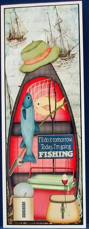 Large Dl Male Card Fishing by Cheryl French