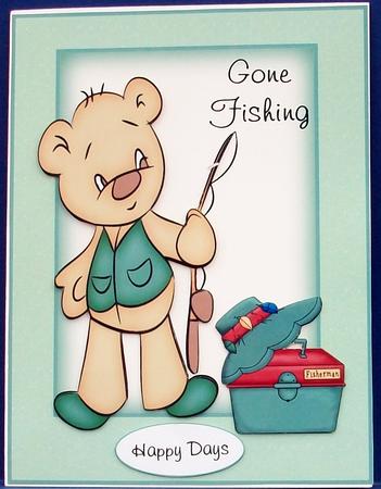 Fishing Bear Fred by Cheryl French