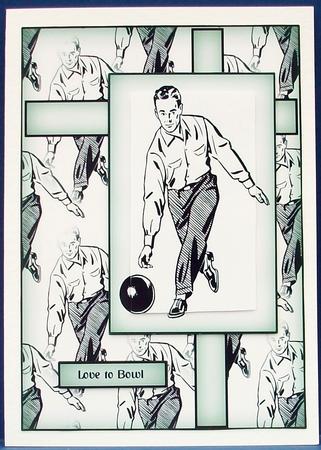 Retro Male Bowler by Cheryl French