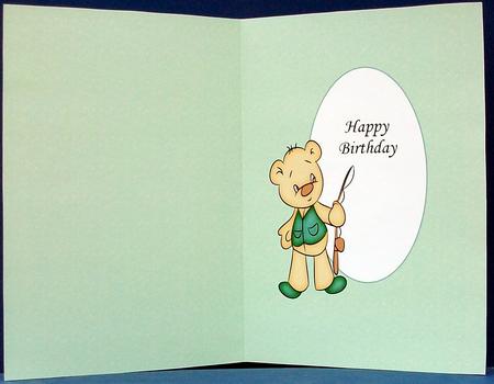 Fishing Bear Fred Insert by Cheryl French