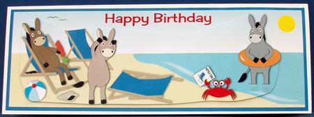 Beach Donkeys Large Dl by Cheryl French