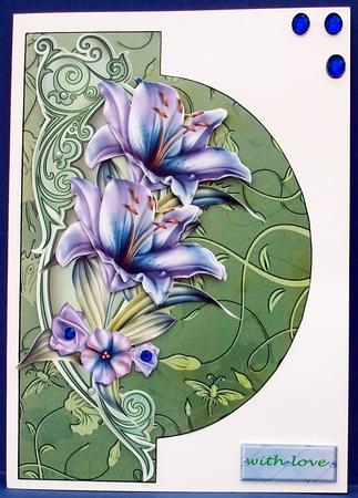 Shaped Card Lilies by Cheryl French