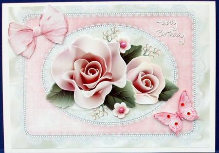 Porcelain Roses in Lace Ornate Frame by Cheryl French