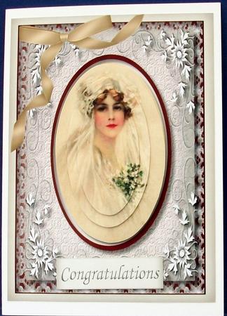 Beautiful Vintage Wedding Bride, ( Pyramid ) by Cheryl French
