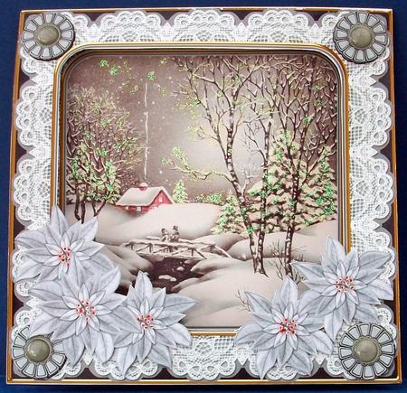 Black Winter Walk 7inch Vintage Tent Card Mini Kit by Cheryl French