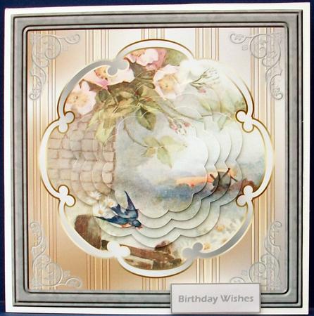 Bluebird Flies Card with Petal Stacker by Cheryl French