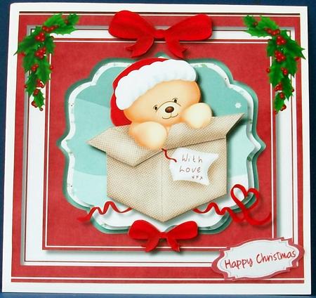 Lovely Christmas Ted in a Box  by Cheryl French