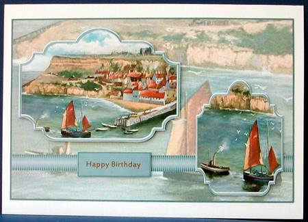 Whitby Scene Panel Card with Toppers by Cheryl French