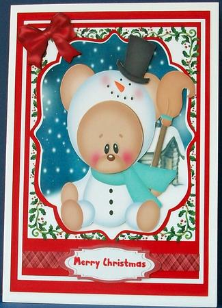 Lovely Snowman Bear  by Cheryl French