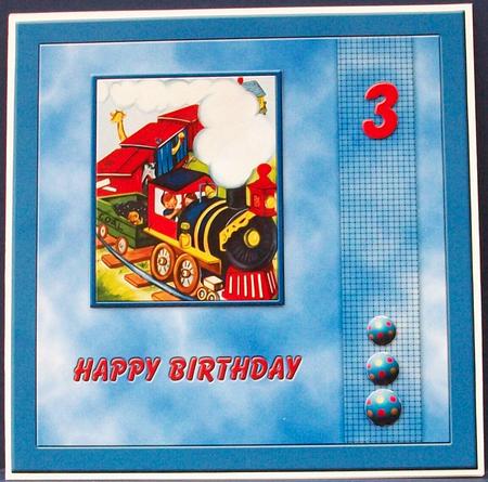 The Animal Train Age Card by Cheryl French