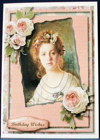 Beautiful Vintage Lady with Roses  by Cheryl French
