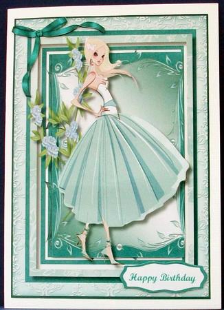 Beautiful Fashion Lady in Aqua  by Cheryl French