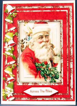 Lovely Vintage Santa , ( Pyramid ) by Cheryl French