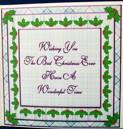 Insert to Match Vintage Christmas Doorstep 8"x8" Card Front by Cheryl French