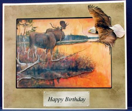 Wild Nature Topper with Decoupage by Cheryl French