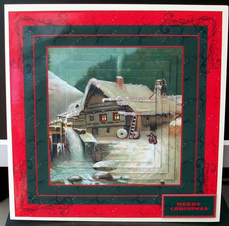 The Old Mill Winter Scene by Cheryl French